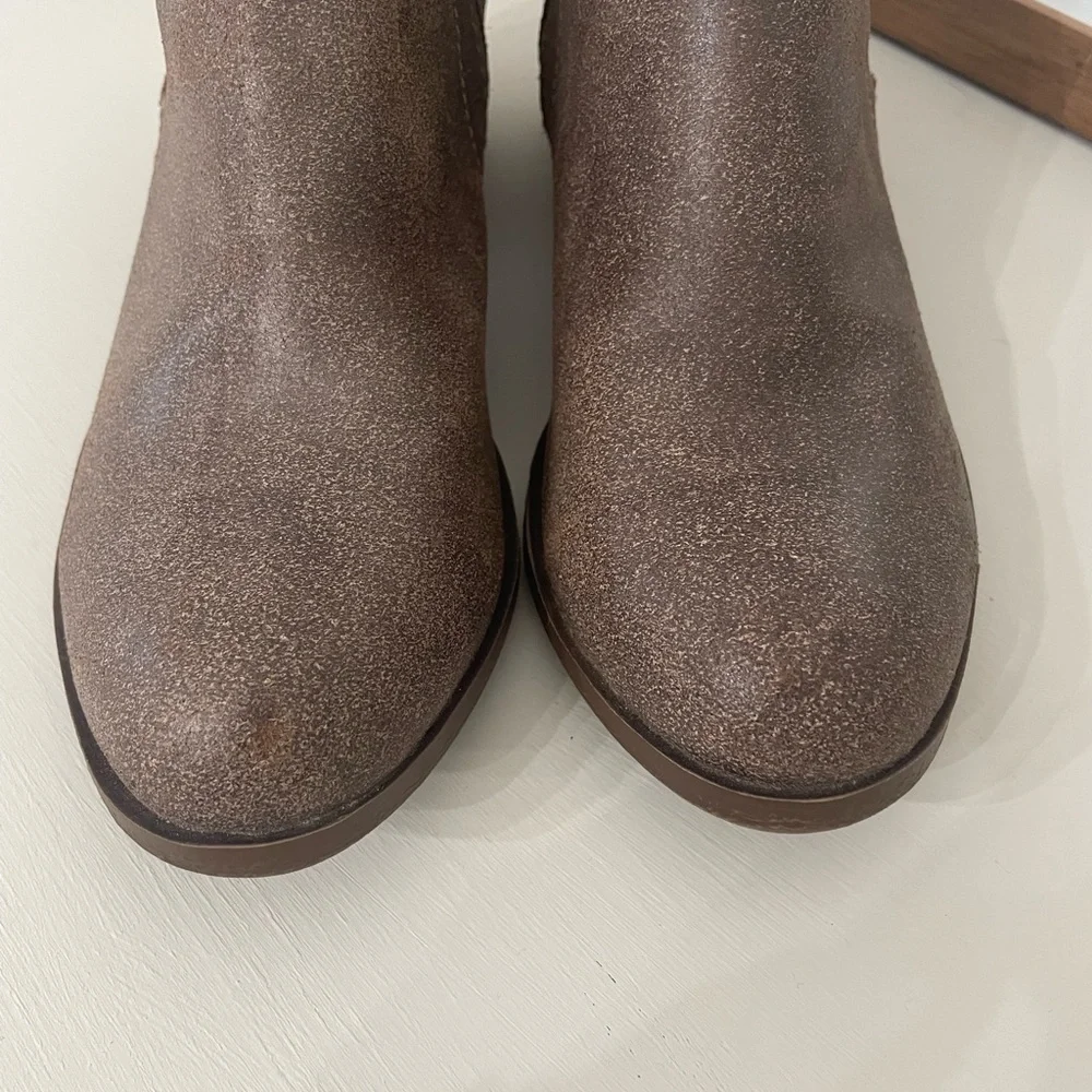 Minnetonka "Brenna" Bootie/Boots Brown Leather Womens 7 - Picture 10 of 13